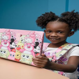Kids Pink Tablet Pack Cartoon 10 inch x 6 7/8 inch